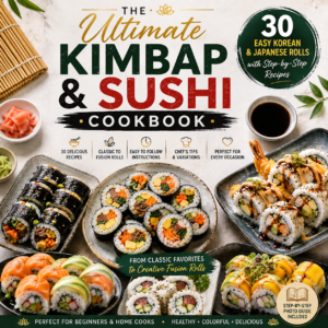 The Ultimate Kimbap & Sushi Cookbook 30 Easy Korean & Japanese Rolls with Step-by-Step Recipes in English & Tamil (PDF Version)